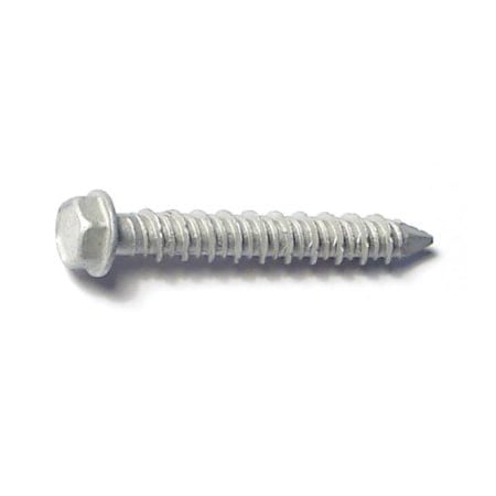 Red Head Tapcon Concrete Screw, 1/4" Dia., Hex, 1-3/4" L, 410 Stainless Steel 50 PK 50778